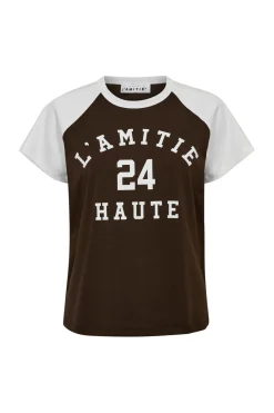 Haute L'Amitié T-Shirts & Toppe<Neckline College Tee HL10109