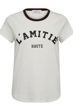 Haute L'Amitié T-Shirts & Toppe<Neckline Logo Tee HL10006