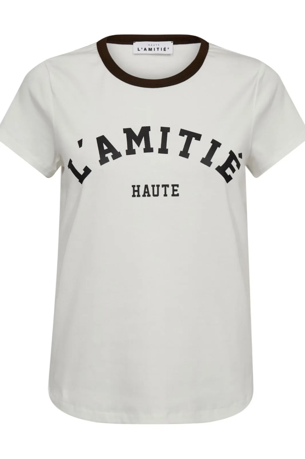 Haute L'Amitié T-Shirts & Toppe<Neckline Logo Tee HL10006