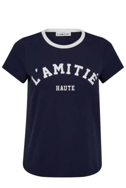 Haute L'Amitié T-Shirts & Toppe<Neckline Logo Tee HL10006
