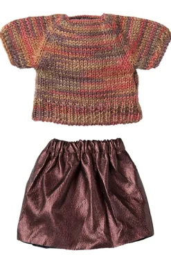 Best Nederdel Og Strikket Bluse, Mor Mus Børn Bad, Leg & Interiør