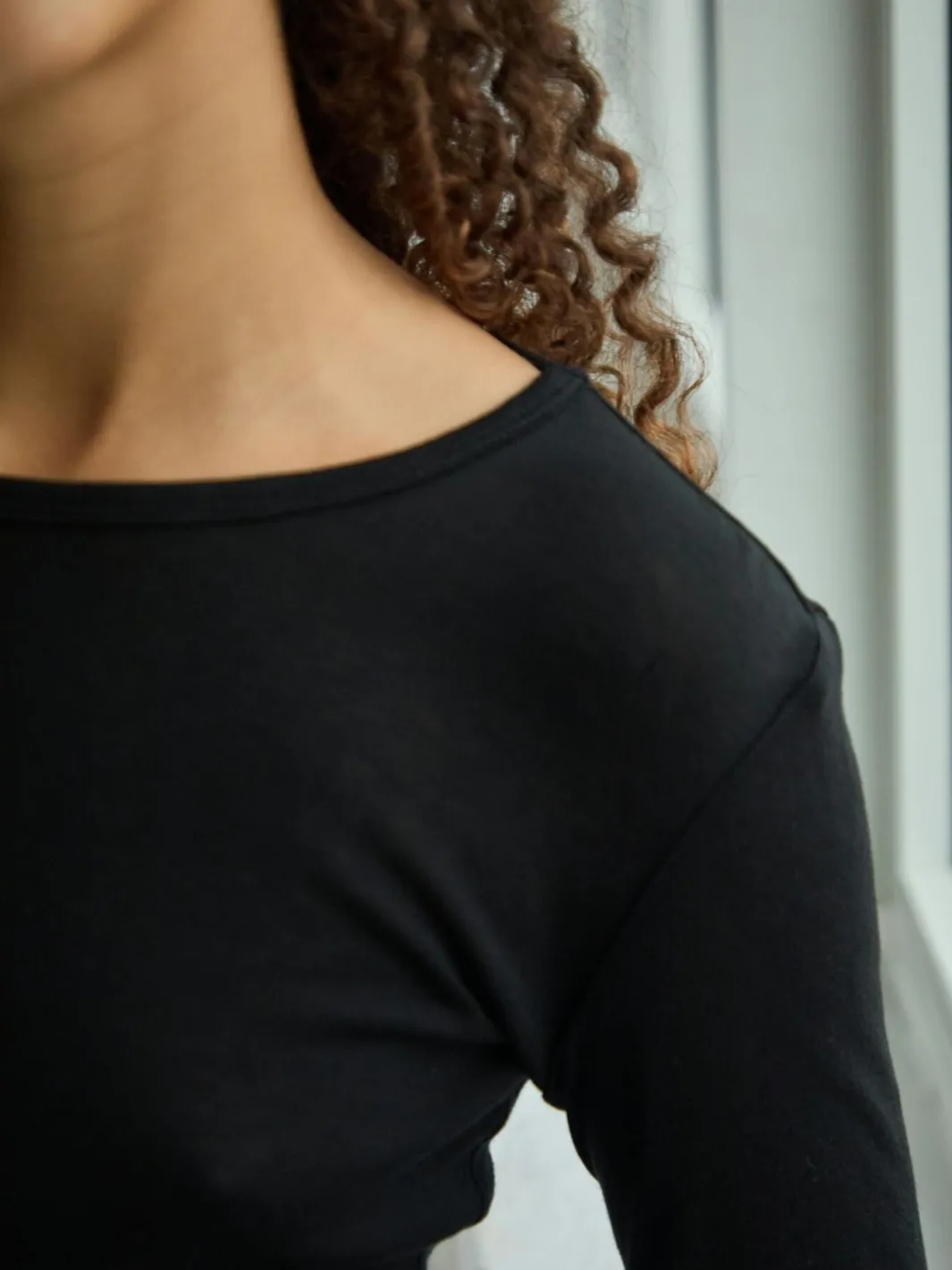 Neo Noir Bluser & Skjorter<Nella Fine Rib Blouse 167271