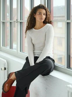 Nella Fine Rib Blouse 167271 Bluser & Skjorter