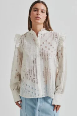 Second Female Bluser & Skjorter|Ammevenligt Tøj<Nete Frill Shirt 59393