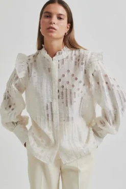 Second Female Bluser & Skjorter|Ammevenligt Tøj<Nete Frill Shirt 59393