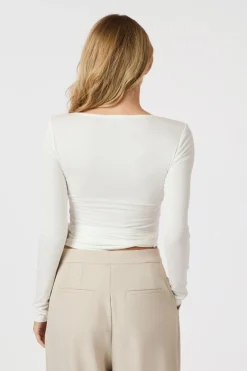 Neo Noir Bluser & Skjorter|Træningstøj<Nia Jersey Wrap Blouse 165501