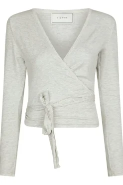 Nia Jersey Wrap Blouse 165501 Træningstøj|Bluser & Skjorter