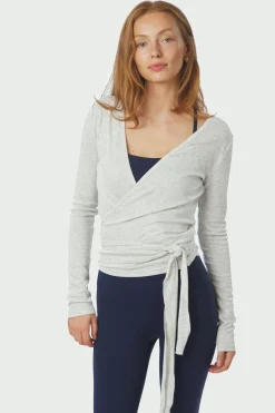 Nia Jersey Wrap Blouse 165501 Træningstøj|Bluser & Skjorter