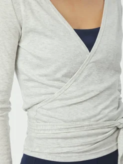 Nia Jersey Wrap Blouse 165501 Træningstøj|Bluser & Skjorter