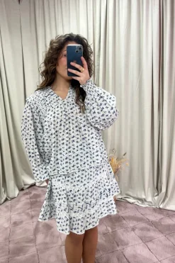 Best Nipoa Dot Flower Blouse 165284 Bluser & Skjorter|Sæt 🛍️