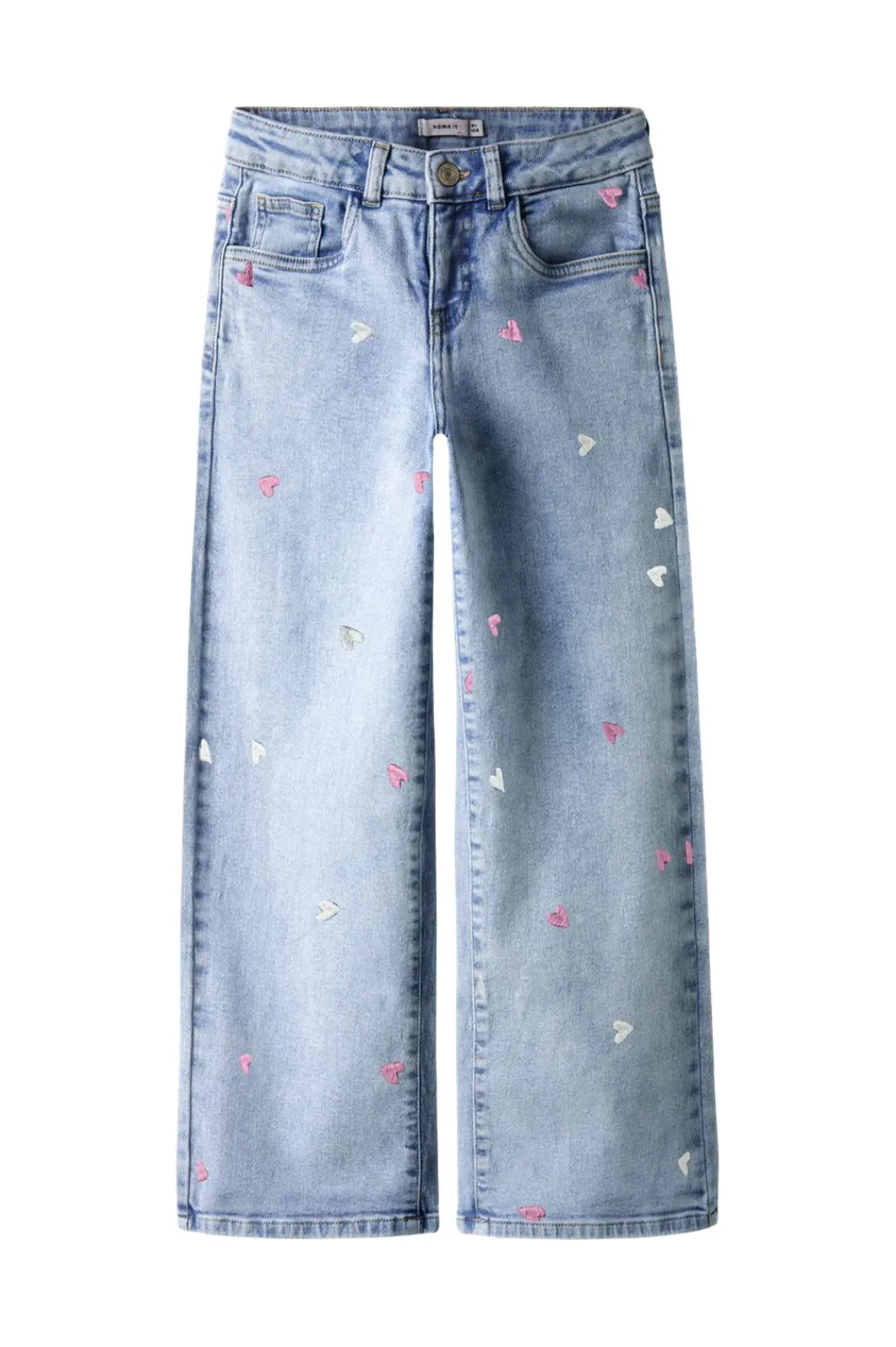 Børn Name It Bukser & Leggings<Nkfrose Wide Emb Jeans 2010-Fr