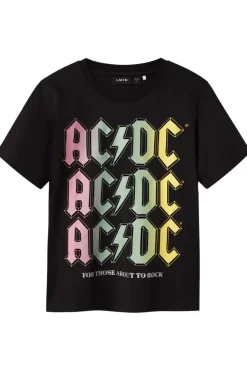 New Nlfnya Acdc Ss Top Lad Bfu Børn T-Shirts & Toppe|T-Shirts & Toppe