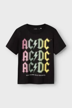 New Nlfnya Acdc Ss Top Lad Bfu Børn T-Shirts & Toppe|T-Shirts & Toppe