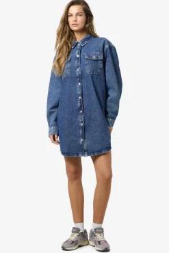 Sale Nmalva L/S Denim Dress Az351Mb Fwd Kjoler|Ammevenligt Tøj