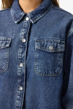 Sale Nmalva L/S Denim Dress Az351Mb Fwd Kjoler|Ammevenligt Tøj