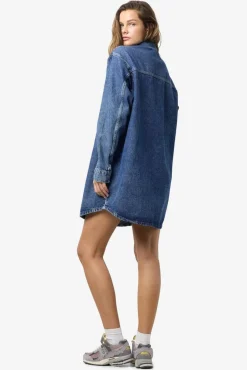 Sale Nmalva L/S Denim Dress Az351Mb Fwd Kjoler|Ammevenligt Tøj