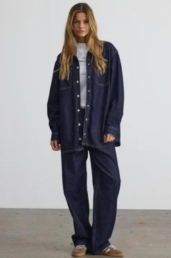 Sale Nmalva L/S Denim Shacket Az386Db Overtøj & Jakker