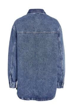 Clearance Nmalva L/S Denim Shacket Az351Mb Bluser & Skjorter