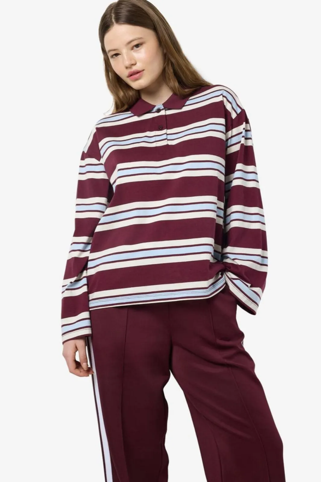 Noisy May Bluser & Skjorter<Nmaura L/S Striped Polo Shirt