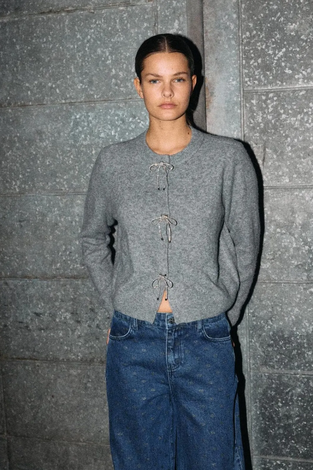 Noisy May Cardigans|Ammevenligt Tøj<Nmbrayana L/S Bow Trim Knit Cardigan