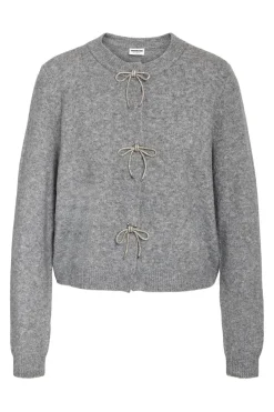 Noisy May Cardigans|Ammevenligt Tøj<Nmbrayana L/S Bow Trim Knit Cardigan