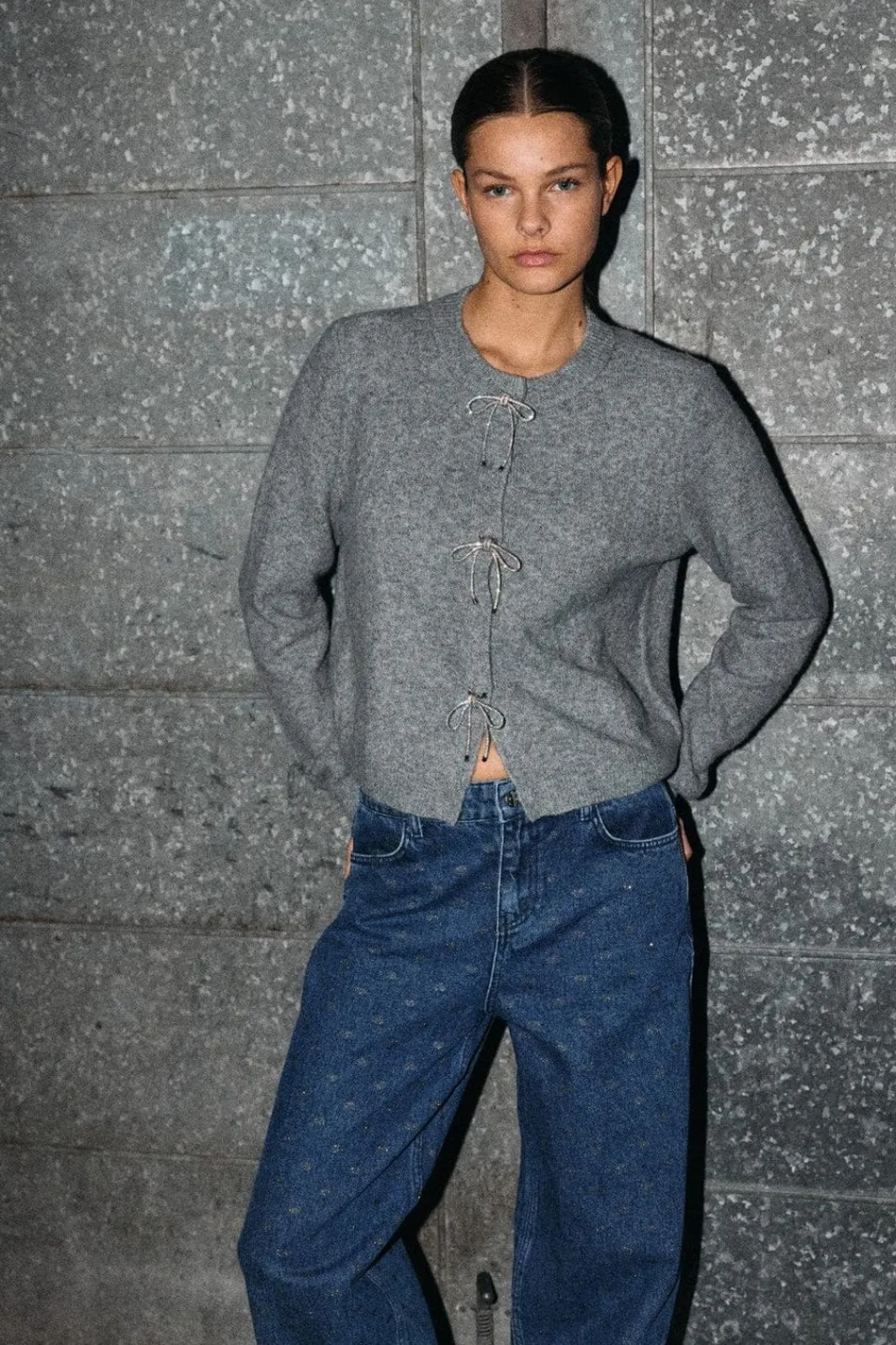 Noisy May Cardigans|Ammevenligt Tøj<Nmbrayana L/S Bow Trim Knit Cardigan