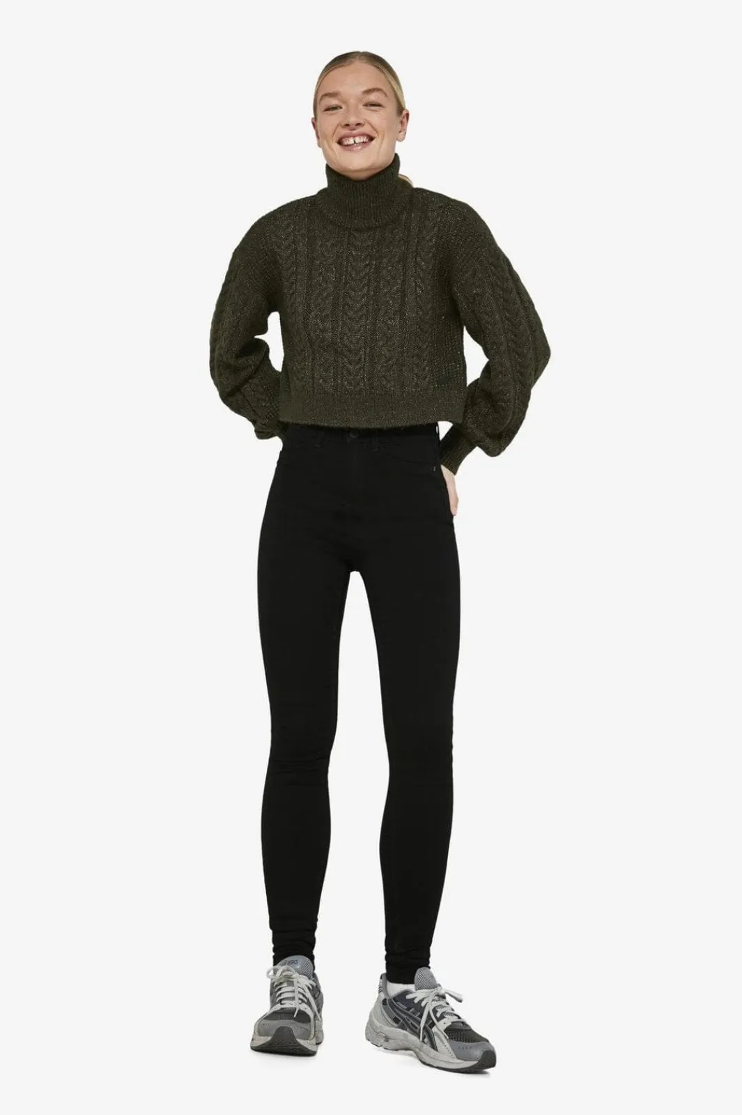 Clearance Nmcallie Skinny Black Jeans Fwd Bukser, Jeans & Leggings