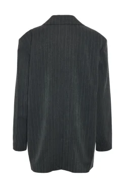 Clearance Nmcelia L/S Oversize Pinstripe Blazer Fw Blazere