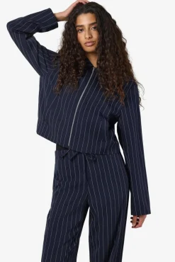 Noisy May Sæt 🛍️|Overtøj & Jakker<Nmella L/S Pinstripe Jacket Fwd