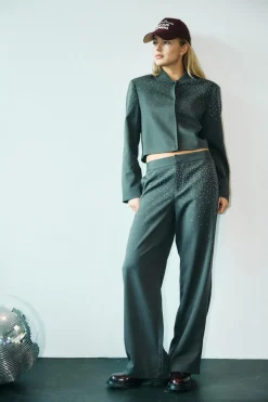 Noisy May Sæt 🛍️|Bukser, Jeans & Leggings<Nmellie Rhinestone Pants Fwd