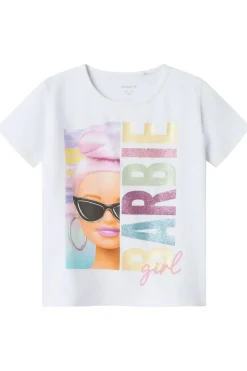 Børn Name It T-Shirts & Toppe<Nmfalda Barbie Ss Nreg Top Box Sky