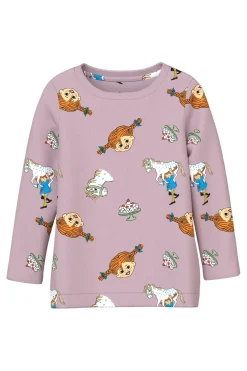 Børn Name It T-Shirts & Toppe<Nmfsoca Pippi Ls Top Sky