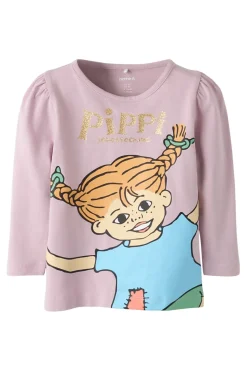 Sale Nmfsolma Pippi Ls Top Sky Børn T-Shirts & Toppe|Bluser & Skjorter