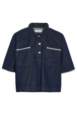 Noisy May Sæt 🛍️|Bluser & Skjorter<Nmindie 2/4 Denim Lace Shirt Db