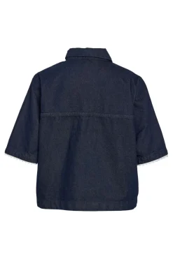 Noisy May Sæt 🛍️|Bluser & Skjorter<Nmindie 2/4 Denim Lace Shirt Db