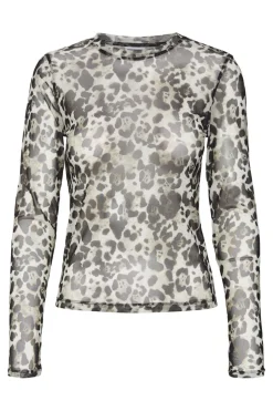 Noisy May Bluser & Skjorter<Nmjudith L/S Mesh Top Bg Fwd