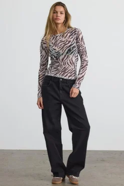 Online Nmjudith L/S Mesh Top Bg Fwd Bluser & Skjorter