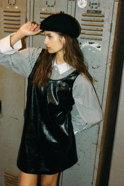Noisy May Kjoler<Nmkane Pinafore Vinyl Dress