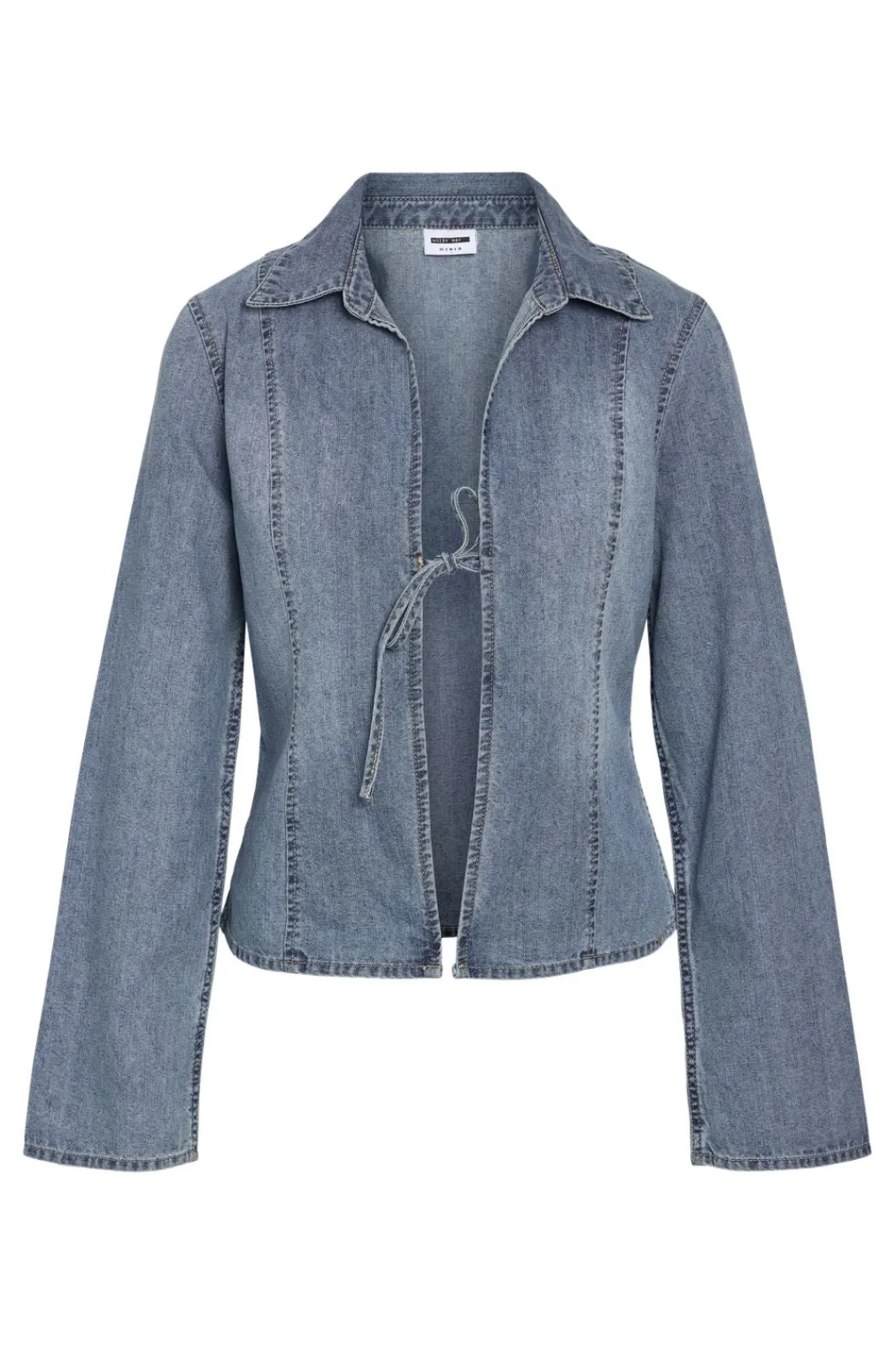 Noisy May Sæt 🛍️|Bluser & Skjorter<Nmmaisy L/S String Denim Shirt Bs031Lb