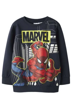 Clearance Nmmdion Spider Nreg Sweat Mar Børn Joggingsæt|Bluser & Skjorter