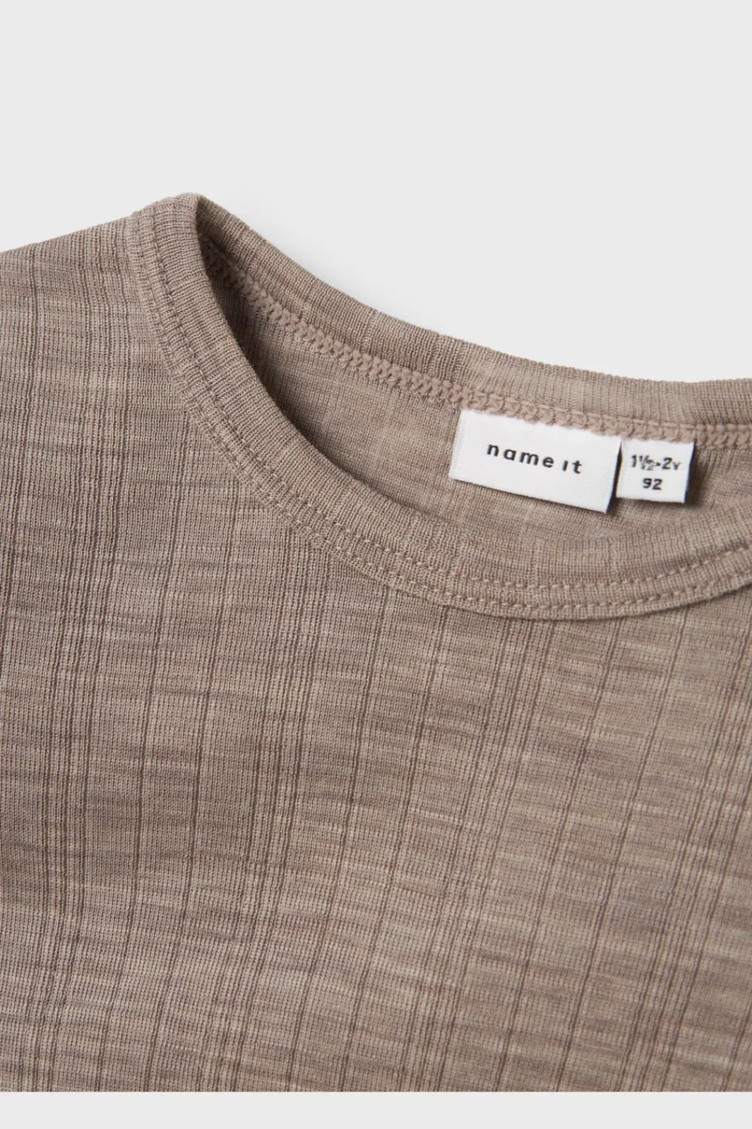 Clearance Nmmwang Wool Needle Ls Top Solid Børn T-Shirts & Toppe|Bluser & Skjorter