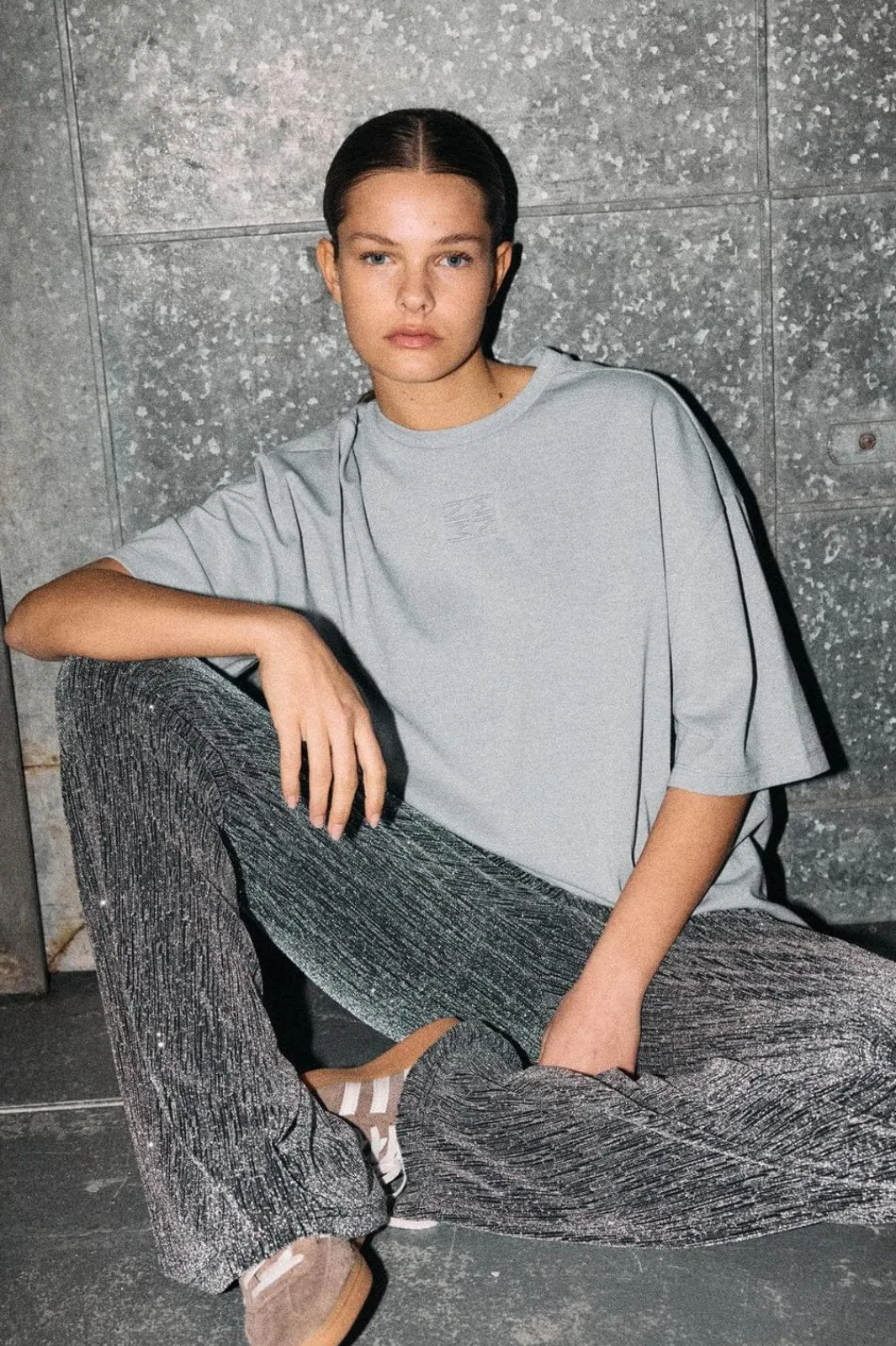 Nmnadine Glitter Embos T-Shirt T-Shirts & Toppe