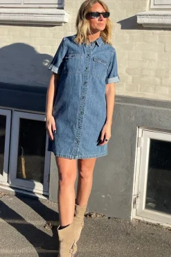 Sale Nmnew Signe S/S Denim Dress Vi002Mb Kjoler|Ammevenligt Tøj