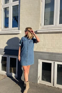Sale Nmnew Signe S/S Denim Dress Vi002Mb Kjoler|Ammevenligt Tøj