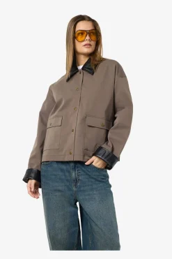 Noisy May Overtøj & Jakker<Nmnora Pu Collar Jacket Dd