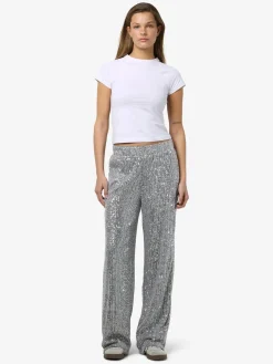 Nmscarlet Sequin Wide Pants Sæt 🛍️|Bukser, Jeans & Leggings