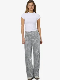 Nmscarlet Sequin Wide Pants Sæt 🛍️|Bukser, Jeans & Leggings