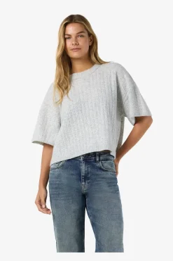 Nmsmilla S/S Cable Knit Top T-Shirts & Toppe