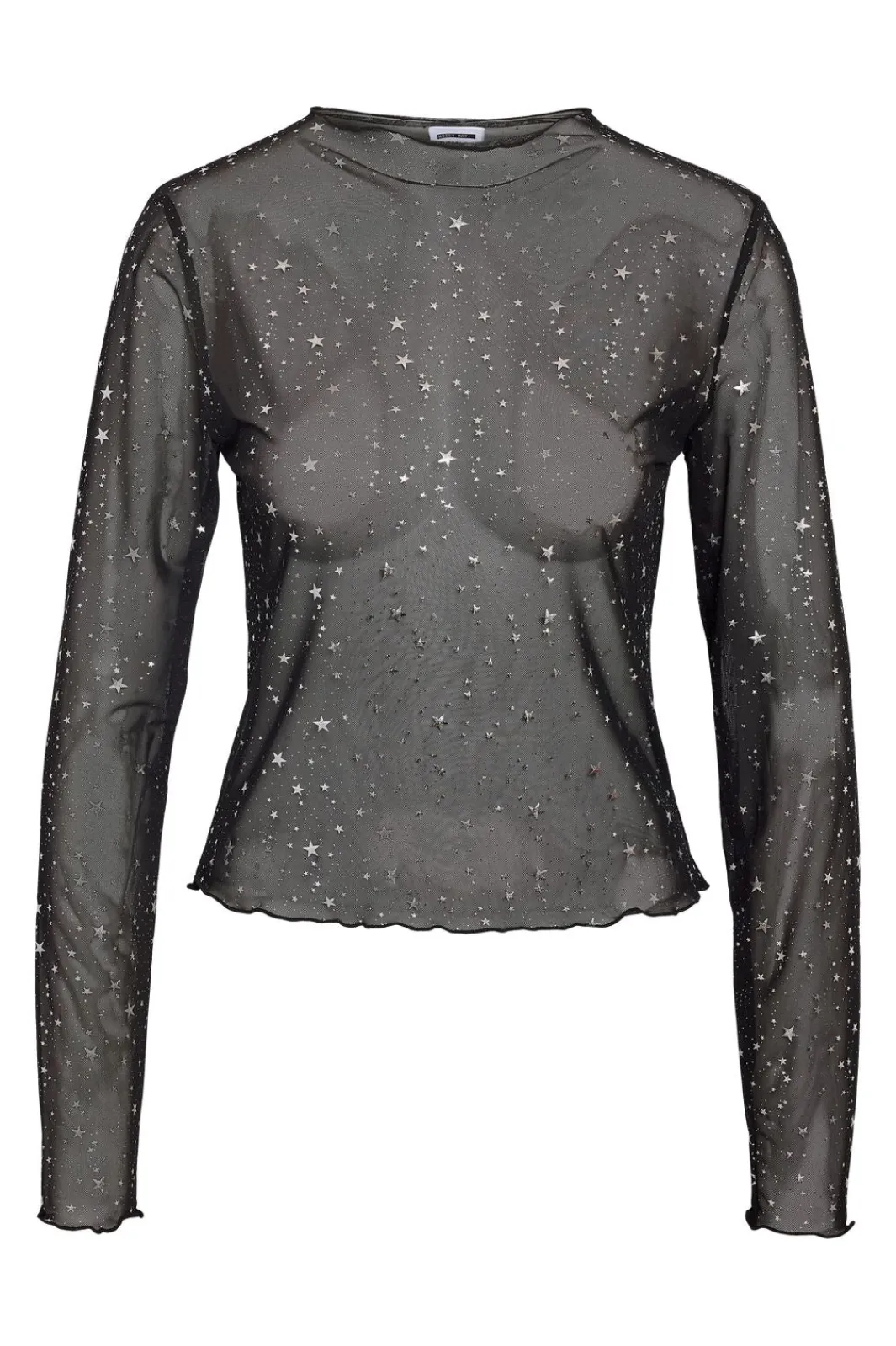 Noisy May Bluser & Skjorter<Nmstar Foil L/S High Neck Mesh Fwd