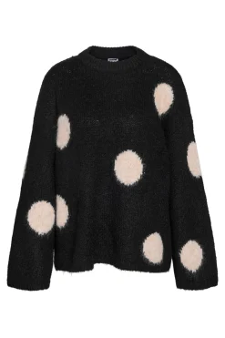 Noisy May Strik|Bluser & Skjorter<Nmsutton L/S Polka Dot Oversize Knit Fwd